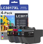 LC3017 Xl Ink Cartridges (bk/c/m/y) High Yield 4-PACK For MFC-J5330DW. Fixed Price $86.19.