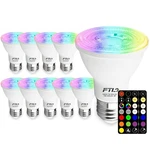 Ftl PAR20 Led Bulbs Color Changing Light With Remote Control, Dimmable .... Fixed Price $77.49.