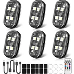 Suacopzar 6PCS Wireless (upgraded 4LEDS),. Fixed Price $38.06.