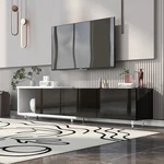 Vibe Haus 70.1''-100'' Modern Stylish Stand Cabinet For 80+INCH Tv, Whit. Fixed Price $353.98.