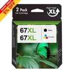 67XL Ink Cartridge For Hp Deskjet 2700E 2752E 2755E 4155E Envy 6055E 6455. Fixed Price $31.85.