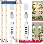 Hywyimlait Two Strip Growing Lamp For Indoor Plants, 3500K Full Spectrum Led. Fixed Price $24.93.