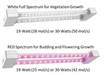 2-FT Hydroponic Grow Light (white Or Red) (30W 19W) (25-50 Mol/sec) By Feit. Fixed Price $24.00.