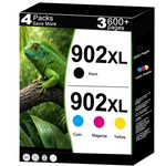 902XL Ink Cartridges 4-PACK Replacement For Hp's Black Cyan Magenta Yellow. Fixed Price $39.97.