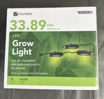 Utilitech 144-IN 3-LIGHT Black 33-WATT Full Spectrum Led String Grow Lights 12FT. Fixed Price $23.99.
