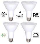 4 Pack Bioluz Led PAR30 Bulb, 12W Dimmable Flood Light 100W Halogen.... Fixed Price $21.99.