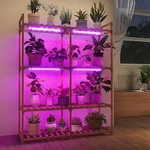 Bamworld Stand With Grow Lights For Indoor Wood Shelf 4 Tier. Fixed Price $134.99.