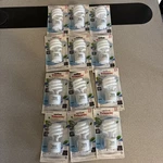 12 Pack 100 Watt Spiral Light Bulb 23 White Energy Saving Fluorescent. Fixed Price $39.50.