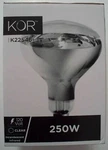 Kor 250W 120V Infrared Heat Lamp Clear R40 E26 Medium Base - Combo Ship. Fixed Price $6.50.