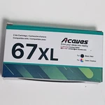 Acaves Ink Cartridge Black Tri-color For Hp 67XL. Fixed Price $22.99.