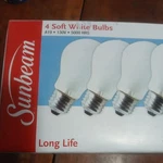 New 8 Pack Sunbeam Light 60 Soft White Longlife A19 Bulbs 130V. Fixed Price $20.00.