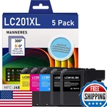 Brother LC201 LC203 Xl Ink Cartridges 5-PK Black Cyan Magenta Yellow High Yield. Fixed Price $78.91.