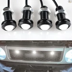 4X Auto Front Grill Lights White Led Bolt Mount, Bumper Decor Size: Glow. Fixed Price $23.24.