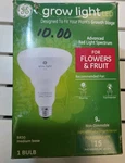 Ge BR30 Led Grow Light Bulb 9 Watt, Flowers Fruits Medium Base. Fixed Price $9.50.