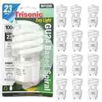 12 Pack 100 Watt Spiral Light Bulb 23 White Energy Saving Fluorescent. Fixed Price $43.46.