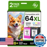 64XL Ink Cartridges Combo Pack Replacement For Hp Works Envy Pho. Fixed Price $56.84.