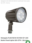 Landscaping Light Westgate 15W 3000K Bullet Led Flood 1500LM - New Box!. Fixed Price $480.00.