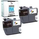 Compatible 2PK Cmyi LC401XL Black Ink Cartridge Fits Brother Dcp J1050DW J1140DW. Fixed Price $18.79.