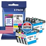 LC3013 Ink Cartridges Bk/c/m/y 8-PACK High Yield Compatible For Brother. Fixed Price $59.89.