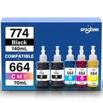 Spaceink 774 664 Refill Bottles For ET-2650 ET-2550 ET-3600 ET-4500 ET-4550. Fixed Price $44.66.
