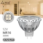 Atcd MR16 Led Bulbs 12V GU5.3 Bi-pin 3000K 5W/35W Equivalent Spotlight. Fixed Price $47.25.