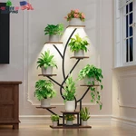 Plant Stand With Grow Lights - 8 Tiered Corner Shelf Indoor, 50". Fixed Price $86.18.