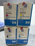 (4) Hp CP3505 Laserjet 3600 3800 Cmyk Toners Q6470A, Q6471A, Q6472A, Q6473A. Fixed Price $104.99.