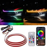 Hconce 59" Rgb Led Multi-color Dynamic Scanning Car Hood Lights Strip. Fixed Price $38.38.