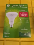 Ge BR30 Led Grow Light Bulb 9 Watt, Flowers Fruits Medium Base. Fixed Price $12.99.