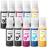 10 Bottles 522 Ink Refill For Ecotank ET-2800 ET-2720 ET-2803 ET-4700.... Fixed Price $59.89.