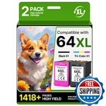 64XL Ink Cartridges Combo Pack Replacement For Hp Works Envy Pho. Fixed Price $62.41.
