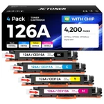 126A Toner Cartridge Set 4-PACK High Yield Replacement For Hp CE310A CE311A. Fixed Price $64.23.