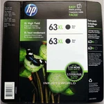2PACK Hp 63XL High-yield Black Original Ink Cartridges. Fixed Price $88.99.