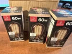 Globe Electric 1321 Vintage Designer Light Bulb, Count, 220 Lumens 60W. Fixed Price $11.99.