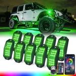 Xprite 10 Pods Rgb Led Rock Lights Underglow Kit Offroad Bluetooth Remote App. Fixed Price $79.99.