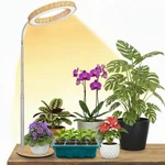 Grow Light For Indoor Plants Full Spectrum, Desk Led With Faux Wo.... Fixed Price $36.05.