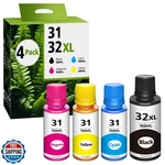 Topcolor 31 32XL Ink Bottle Set Replacement For Hp Smart Tank 5101 7602 6001. Fixed Price $46.99.