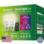 Necgemlex Smart Led Grow Light Bulb Remote, Timer, 4500K, E26/E27, 2-PACK. Fixed Price $32.98.