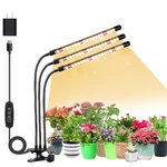 Sdovuerc 3-HEAD Full Spectrum Led Grow Light For Indoor Plants W/ Timer & Dimmer. Fixed Price $35.38.